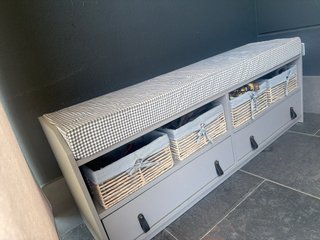 Mueble recibidor gris Ikea