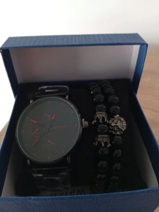 Set Reloj Geneva y 2 Pulseras
