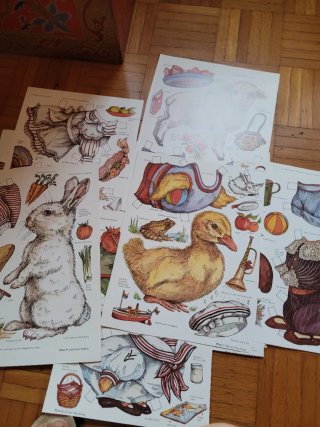 Bambole di carta Victorian Pets