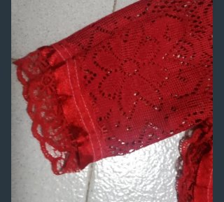 Torera encaje roja talla M