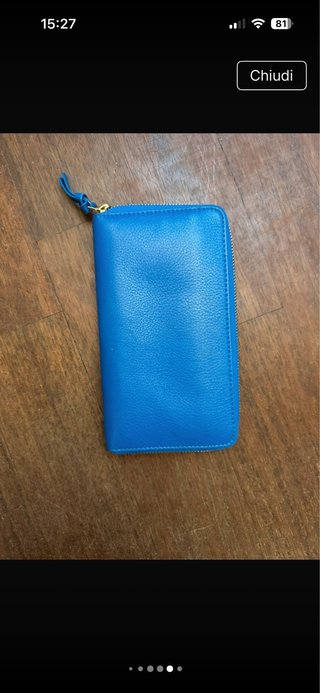 Portafogli  in  pelle  Tory Burch Blu elettrico