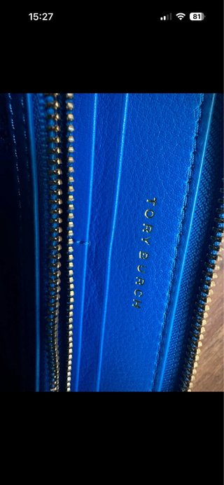 Portafogli  in  pelle  Tory Burch Blu elettrico