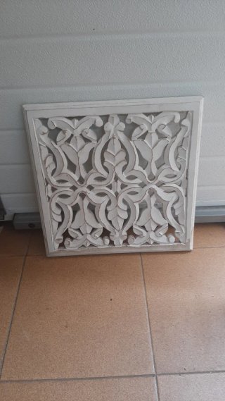 Tablero DM tallado floral