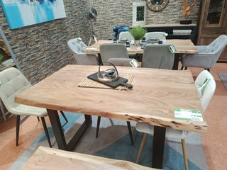 Mesa comedor Acacia madera y metal