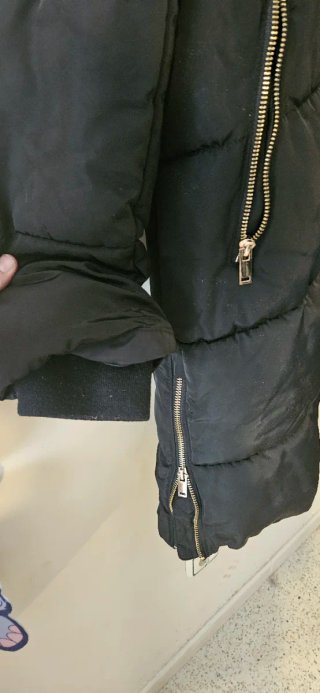 Abrigo parka plumífero mujer negro