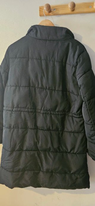 Abrigo parka plumífero mujer negro