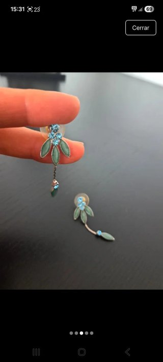 Pendientes colgantes en forma de hoja