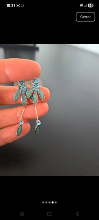 Pendientes colgantes en forma de hoja