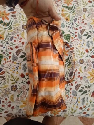 Bolso retro a rayas