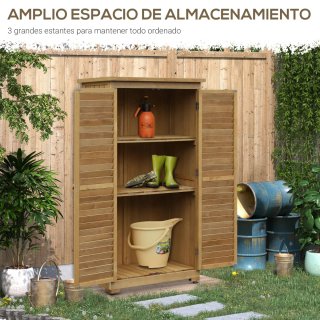 Armario de Jardín Madera Exterior