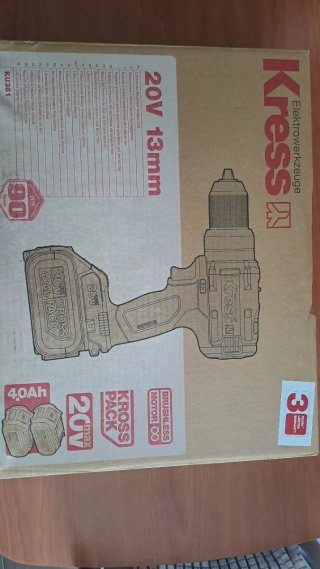 Taladro Percutor Kress 20V con 2 Baterías