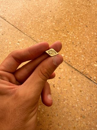 Anillo bañado en oro con ojo