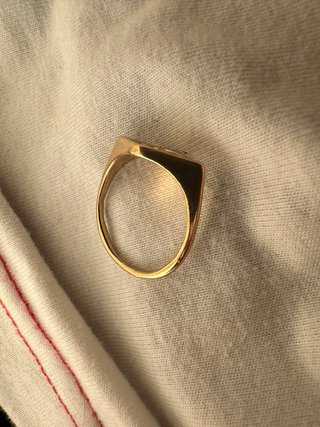 Anillo bañado en oro con ojo
