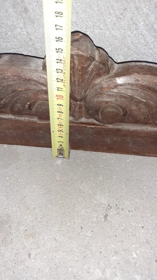 Copete antiguo madera tallada 98cm sin carcoma.ver