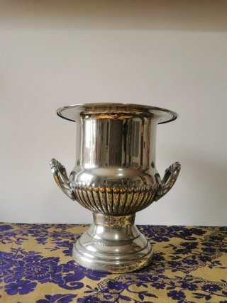 Champanera/Cubitera Metal Plateado 26cm