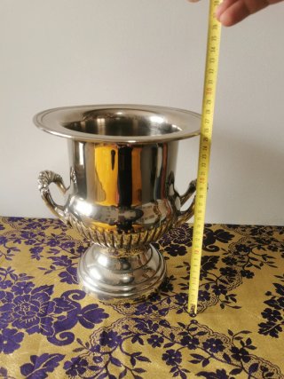 Champanera/Cubitera Metal Plateado 26cm