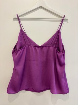 Camiseta tirantes lila Mango