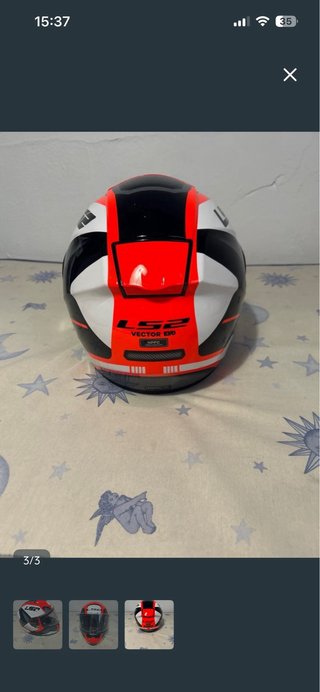 Casco de moto LS2 integral naranja