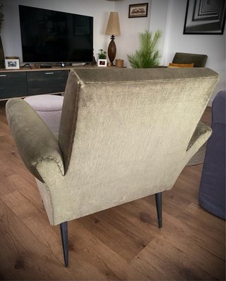 Pareja Butacas Midcentury Terciopelo Verde