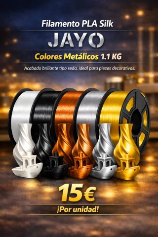 Filamento PLA Silk JAYO Metálico 1.1 KG