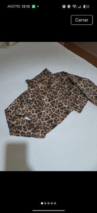 Chaqueta leopardo cropped mujer  Tienda local