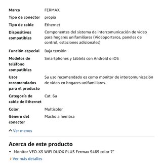Monitor Fermax VEO-XS WIFI DUOX PLUS 7