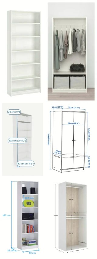 Armario Ikea KLEPPSTAD 2 puertas blanco