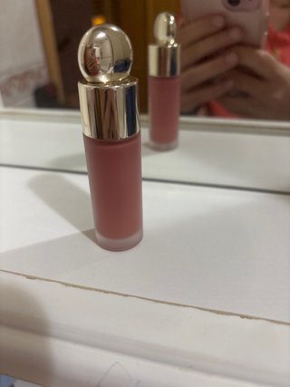 Colorete líquido dorado y rosa