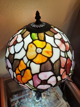 Preziosa Lampada Stile Tiffany Vintage - Cristallo
