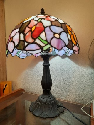 Preziosa Lampada Stile Tiffany Vintage - Cristallo