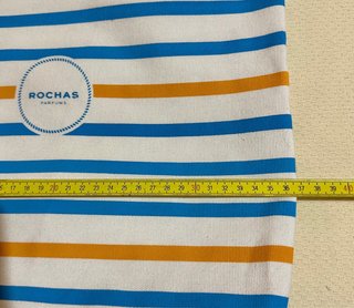Mochila Rochas rayas azul, naranja y blanco
