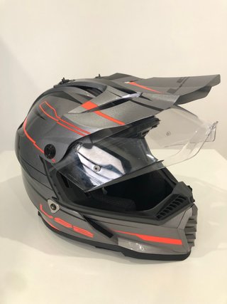 Casco Moto LS2 Pioneer Evo Talla S Gris