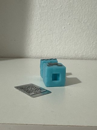 Figura Minecraft Creeper Azul