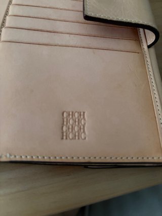 Billetera Carolina Herrera Cuero Rosa