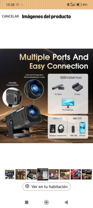 Proyector Portátil giratorio 4K Nuevo a estrenar