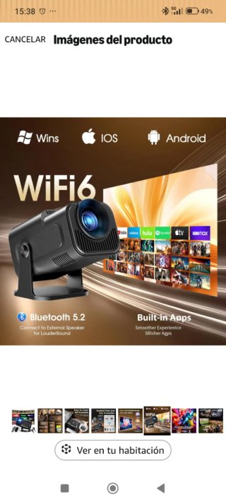 Proyector Portátil giratorio 4K Nuevo a estrenar