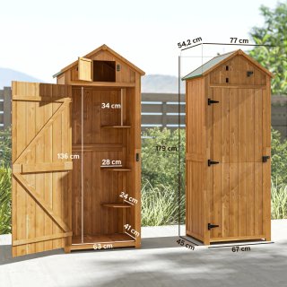 Cobertizo de madera para herramientas