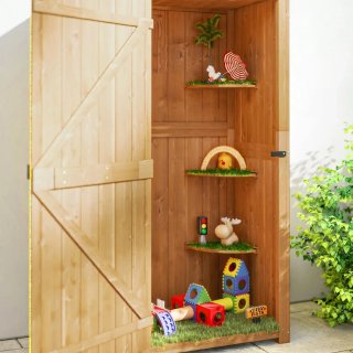 Cobertizo de madera para herramientas
