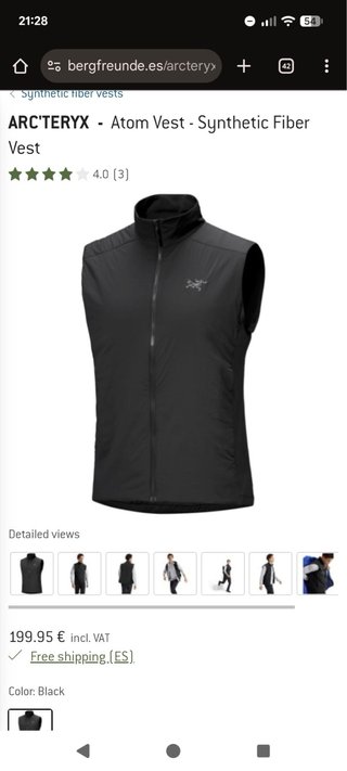 Chaleco Arcteryx Atom Azul