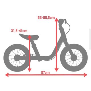 Bicicleta sin pedales amarilla