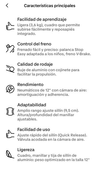Bicicleta sin pedales amarilla