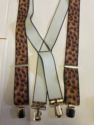 Bretelle Uomo Fantasia Leopardata vintage nuove