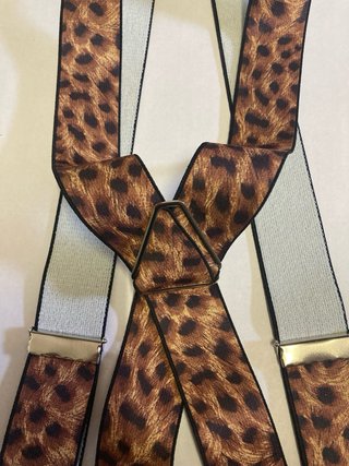 Bretelle Uomo Fantasia Leopardata vintage nuove