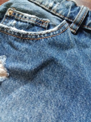Shorts vaqueros rotos mujer azul oscuro