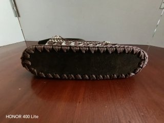 Bolso Crochet Artesanal Marrón y Beige
