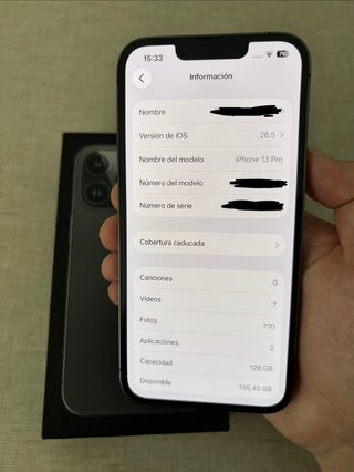 iPhone 13 Pro 96% batería