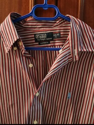 Camisa Polo Ralph Lauren Rayas Talla L