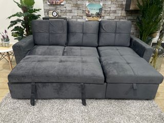 Nuevo Sofá Cama Chaise Longue Gris con Arcón