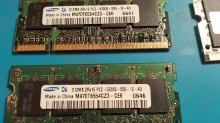 Lotto 7x RAM DDR2 Laptop Notebook (2GB, 1GB, 512MB