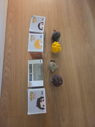 Funkos Anime: Tanjiro, Inosuke, Gohan, Nezuko